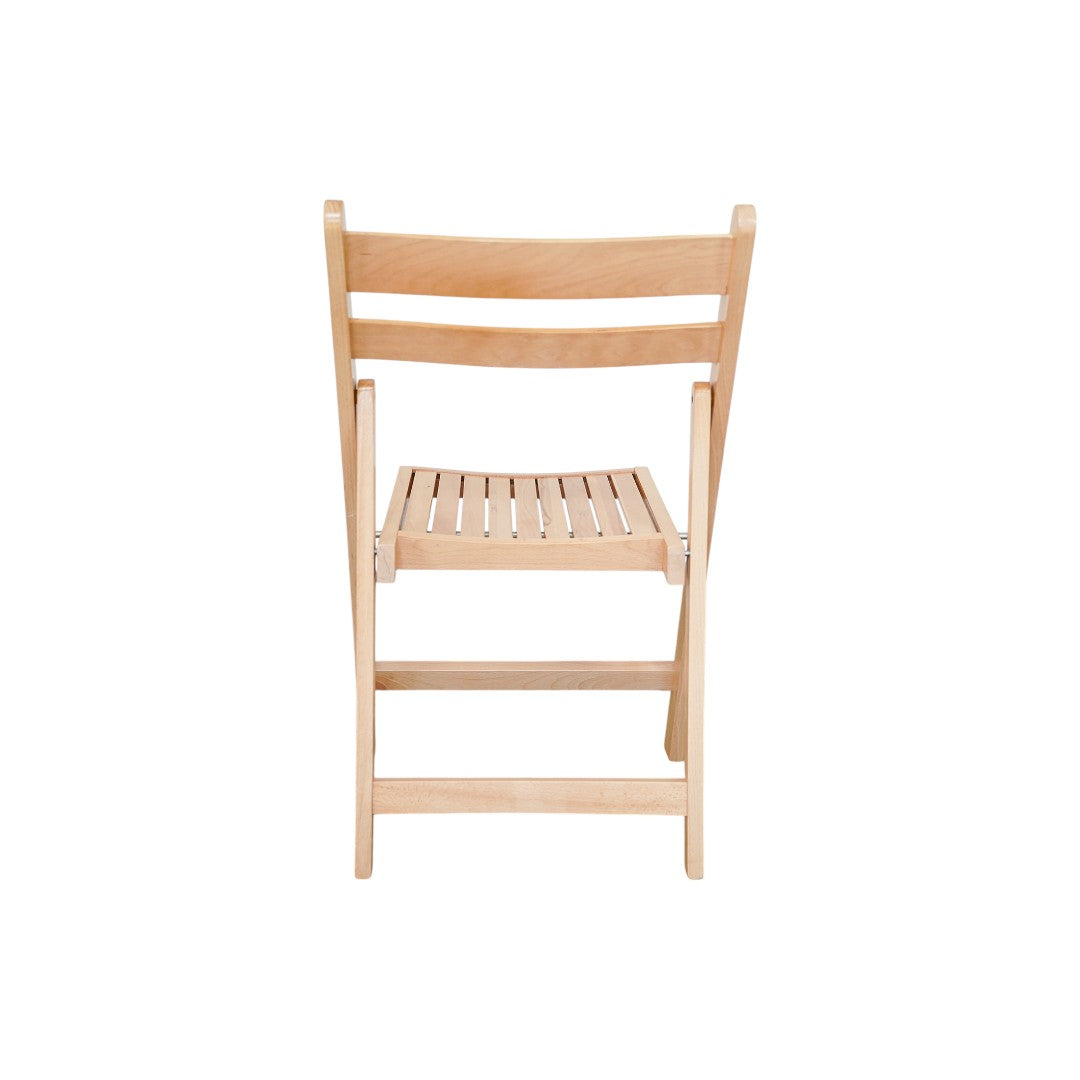 Beechwood Folding Chair. Pack of 4. (Slatted Seat & Back)