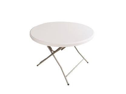 White Round Folding Table