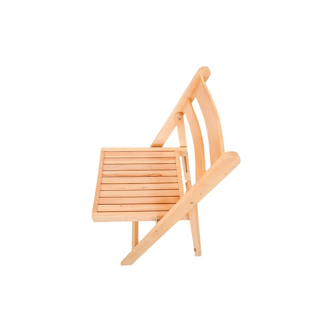 Beechwood Folding Chair. Pack of 4. (Slatted Seat & Back)