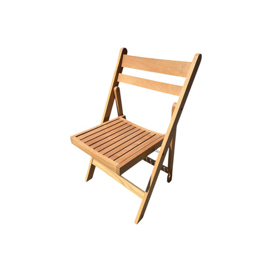 Beechwood Folding Chair. Pack of 4. (Slatted Seat & Back)
